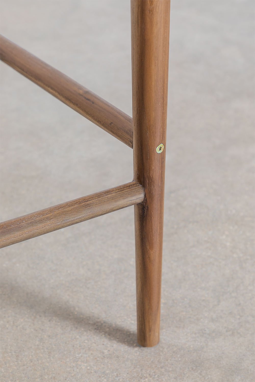 Confezione da 4 sgabelli alti in legno di teak (66 cm) Visby
