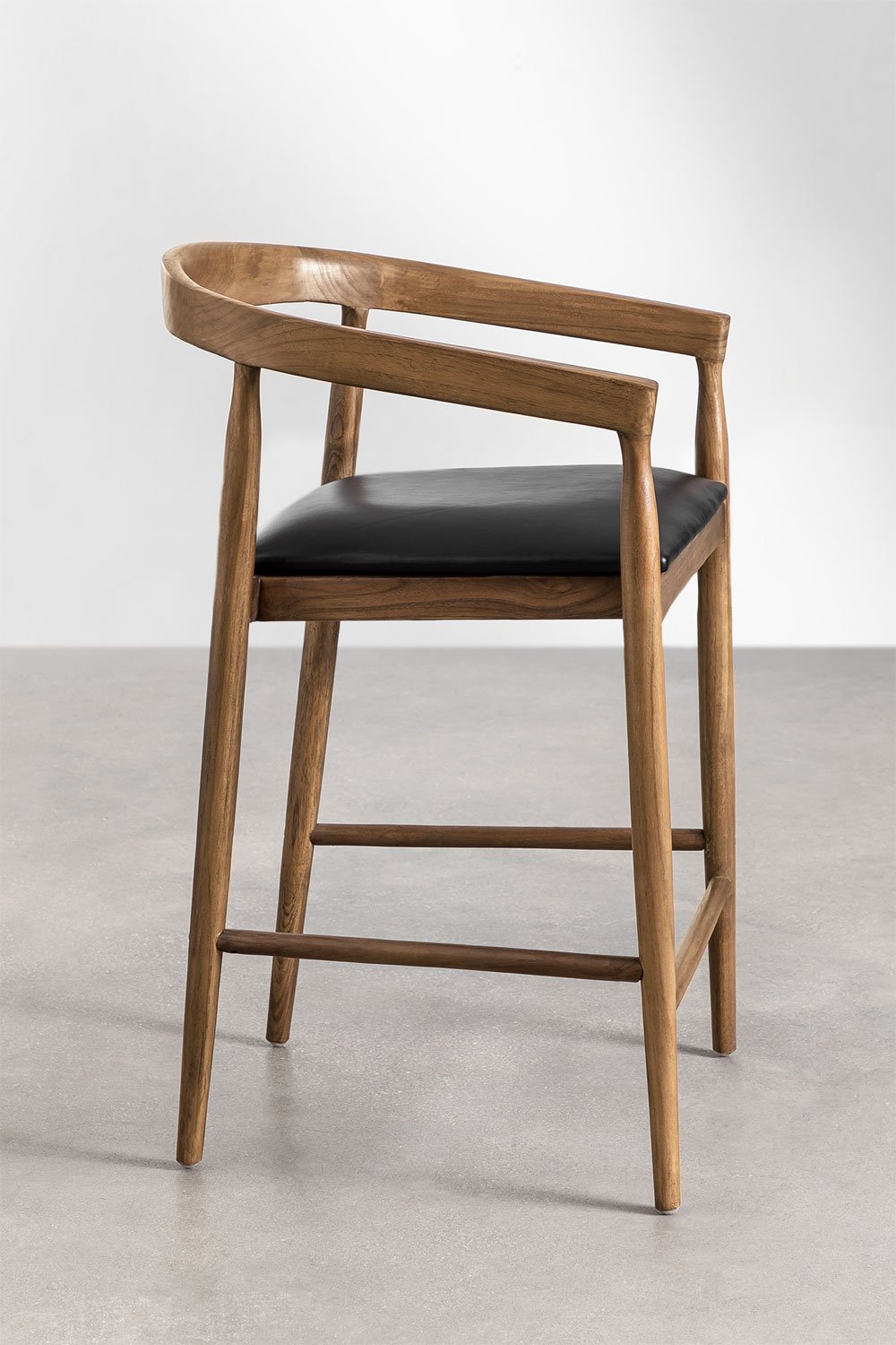 Confezione da 4 sgabelli alti in pelle (70 cm) Visby
