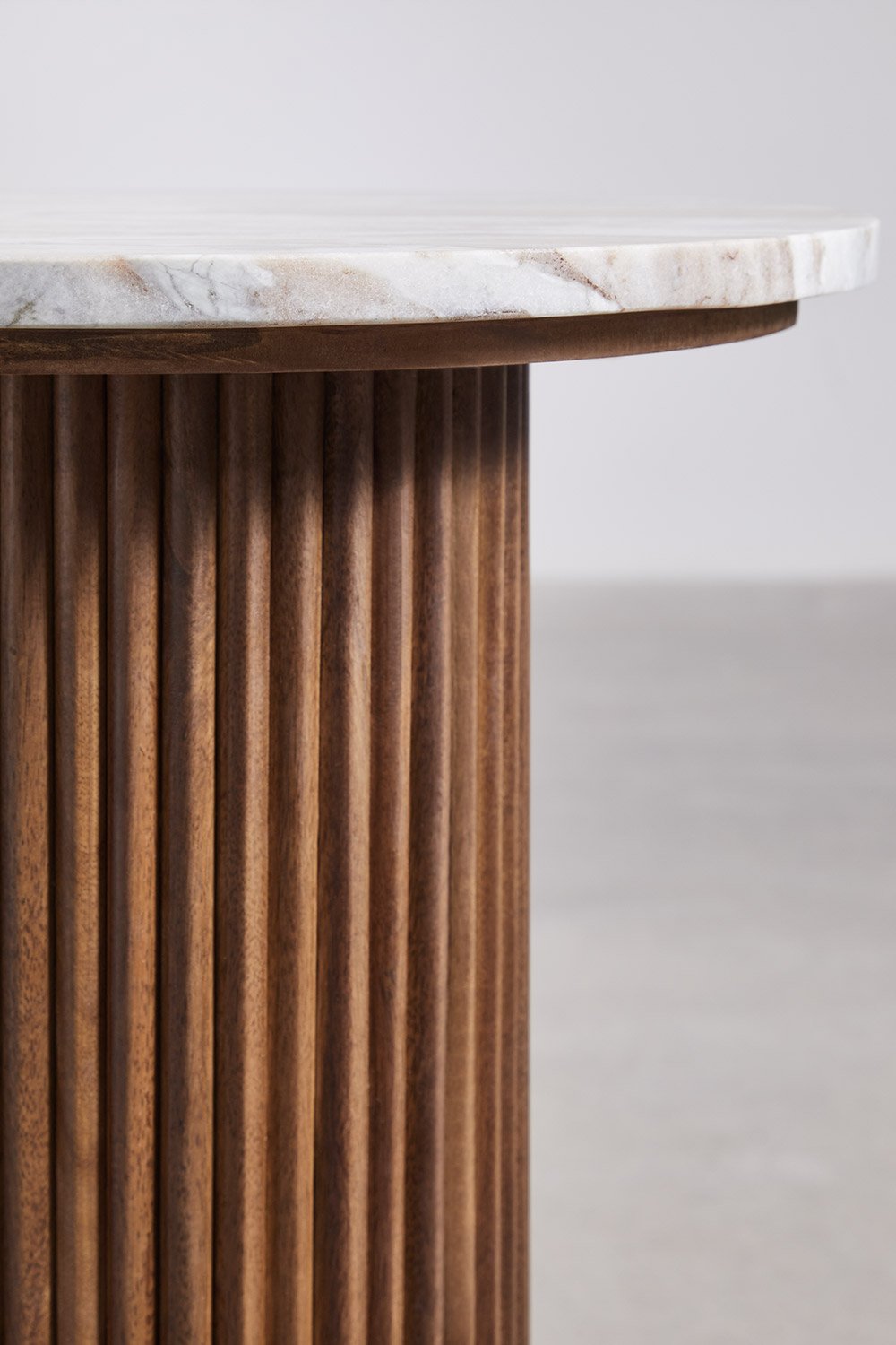 Consolle 110x45 cm in marmo e legno di mango Giselda