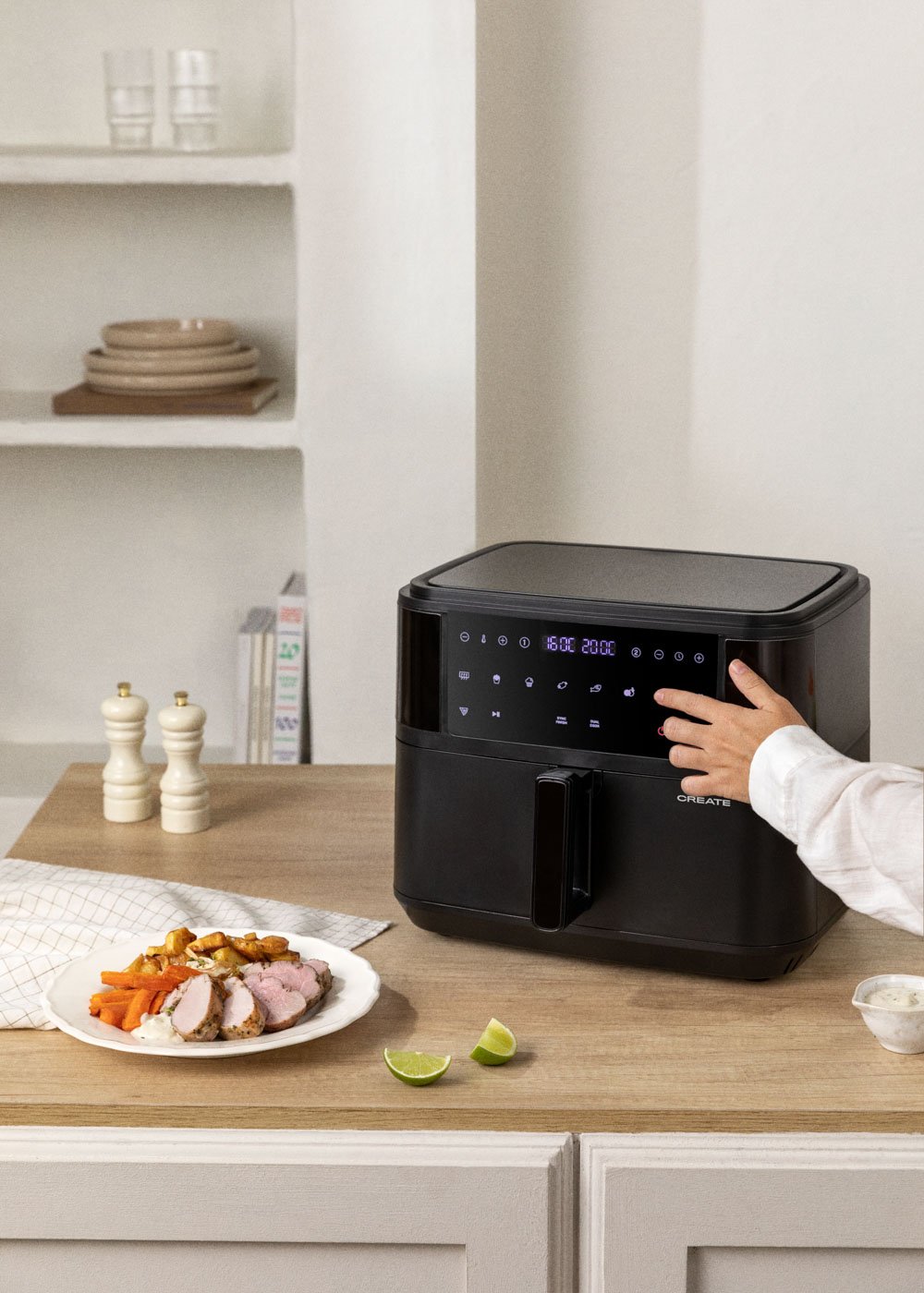 CREATE - AIR FRYER DUAL - Friggitrice senza olio da 10 L con separatore