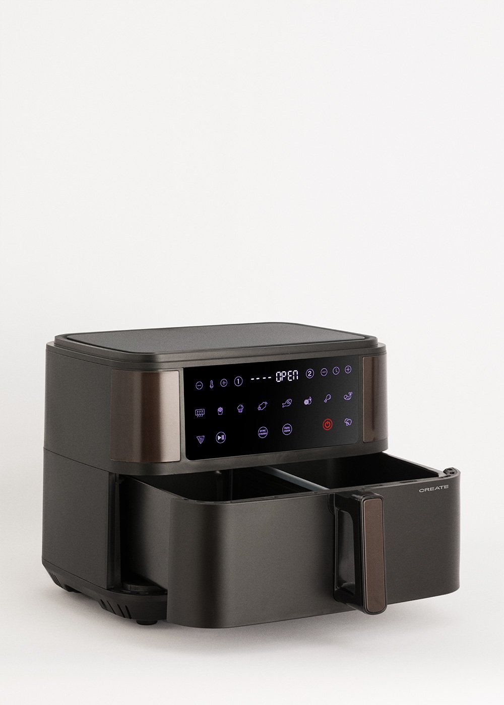 CREATE - AIR FRYER DUAL - Friggitrice senza olio da 10 L con separatore