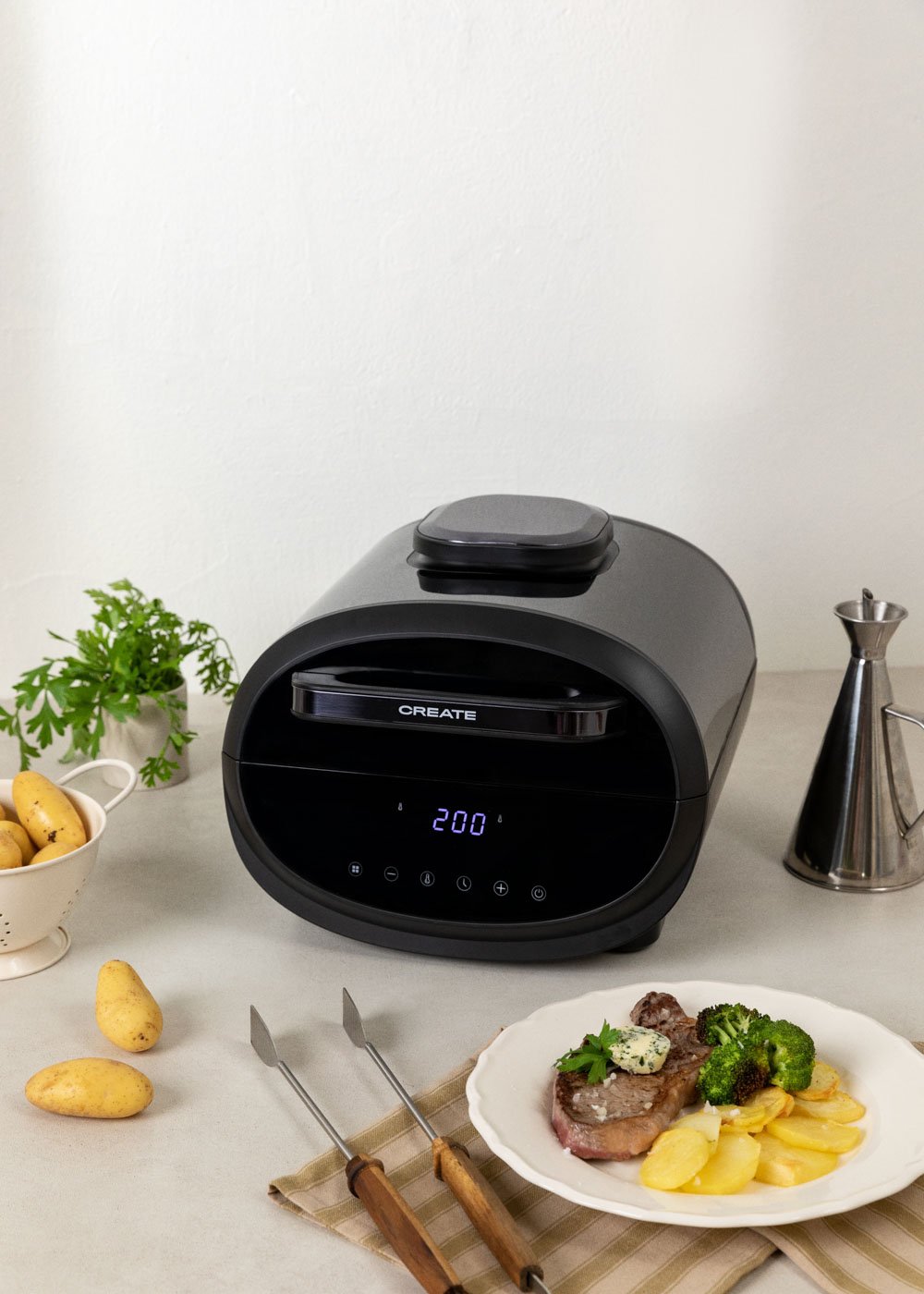 CREATE - AIR FRYER GRILL - Friggitrice senza olio con grill 6.2 L