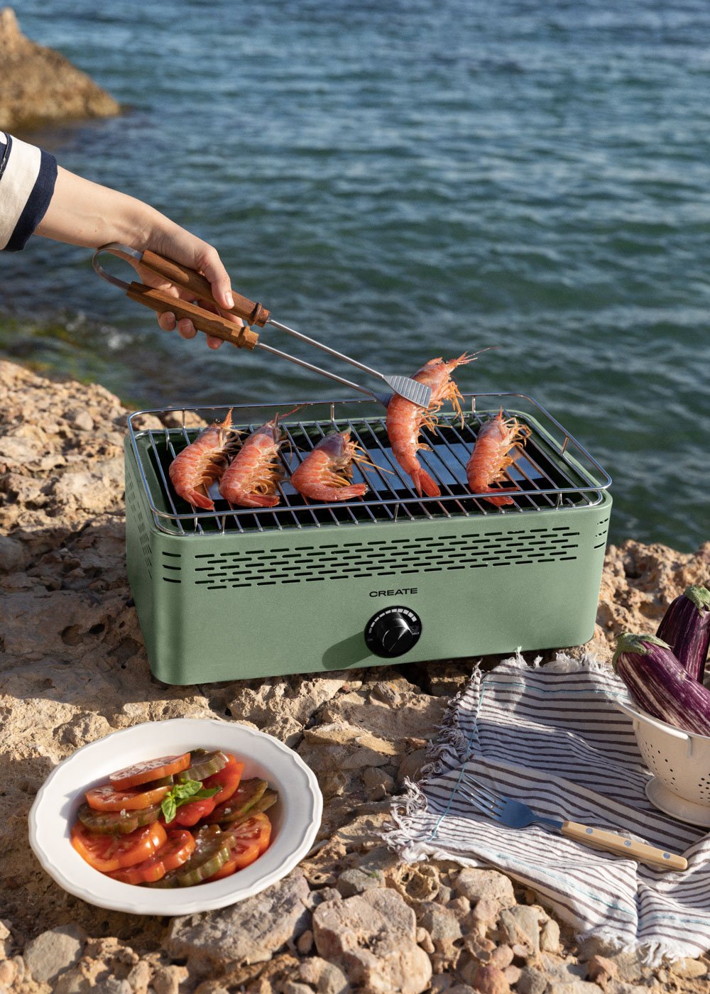 CREATE - BBQ COMPACT - Barbecue portatile a carbone a basse emissioni di fumo