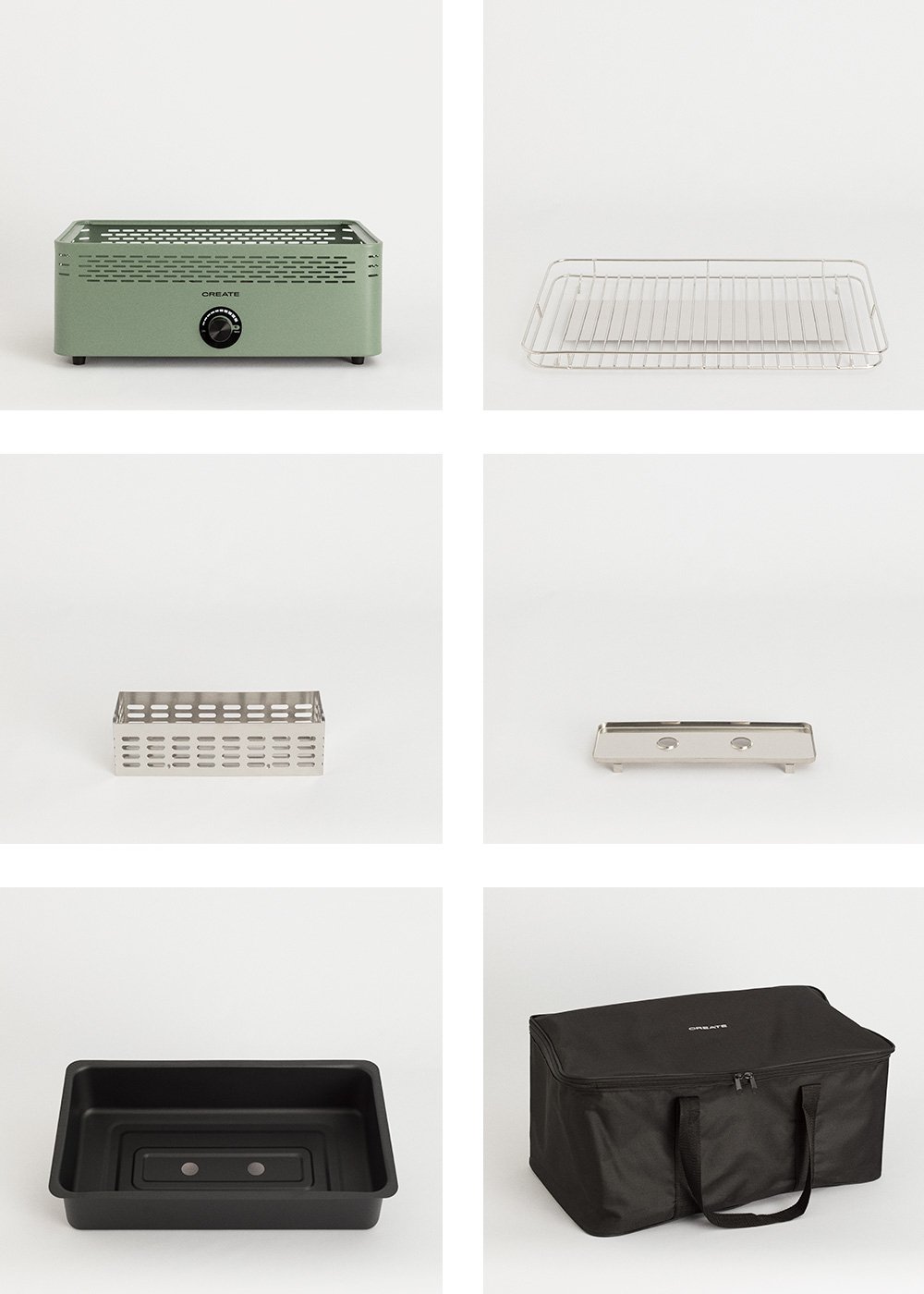 CREATE - BBQ COMPACT - Barbecue portatile a carbone a basse emissioni di fumo