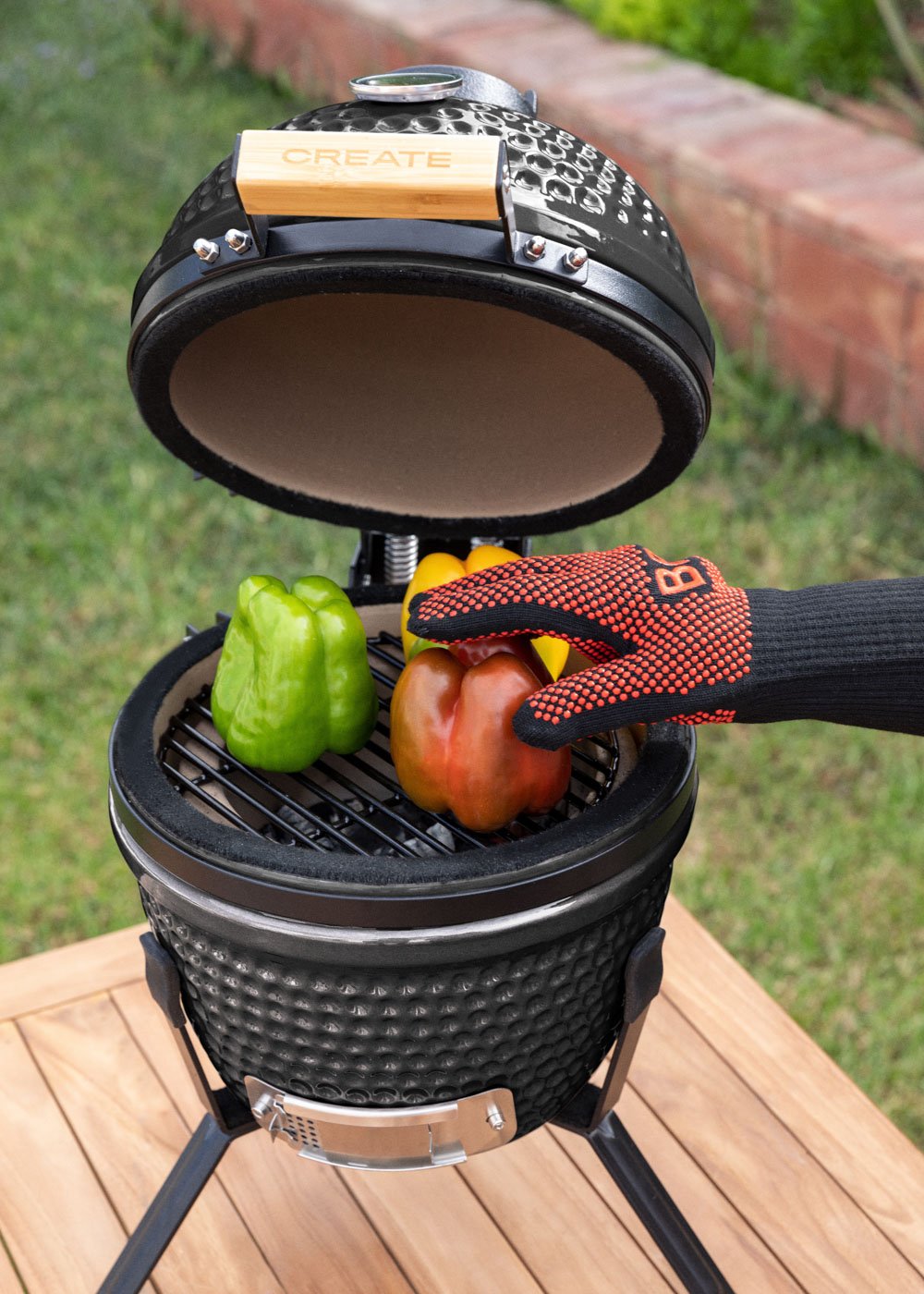 CREATE - BBQ KAMADO - Barbecue affumicatore in ceramica