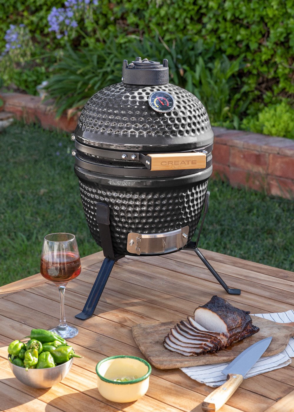 CREATE - BBQ KAMADO - Barbecue affumicatore in ceramica