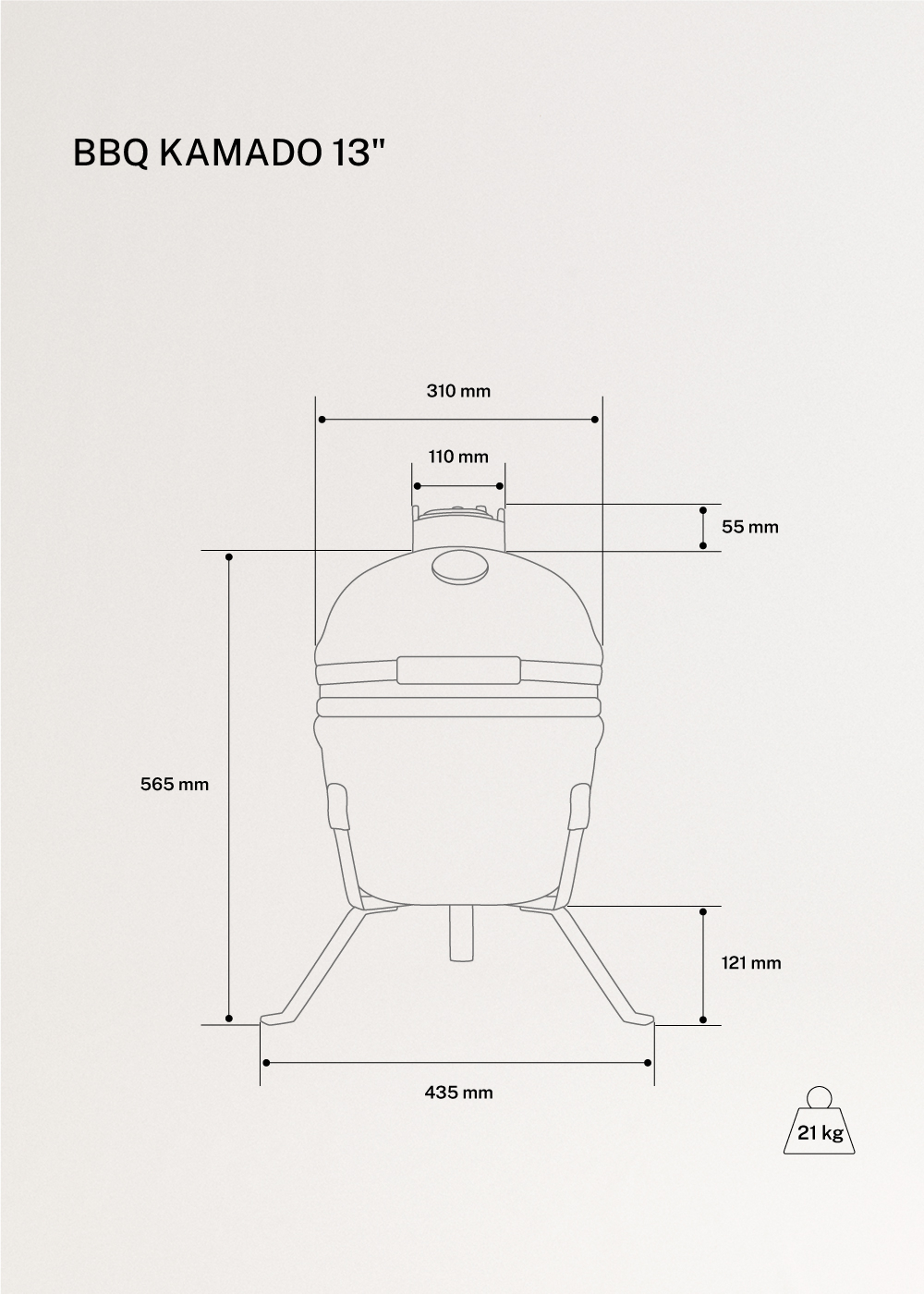 CREATE - BBQ KAMADO - Barbecue affumicatore in ceramica
