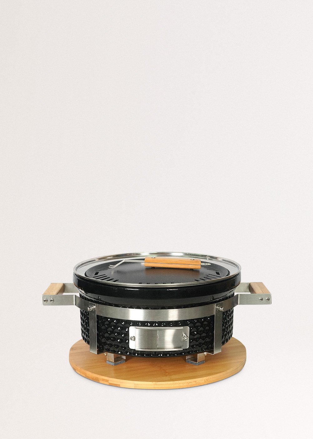 CREATE - BBQ KAMADO HIBACHI - Barbecue rotondo con griglia e piastra