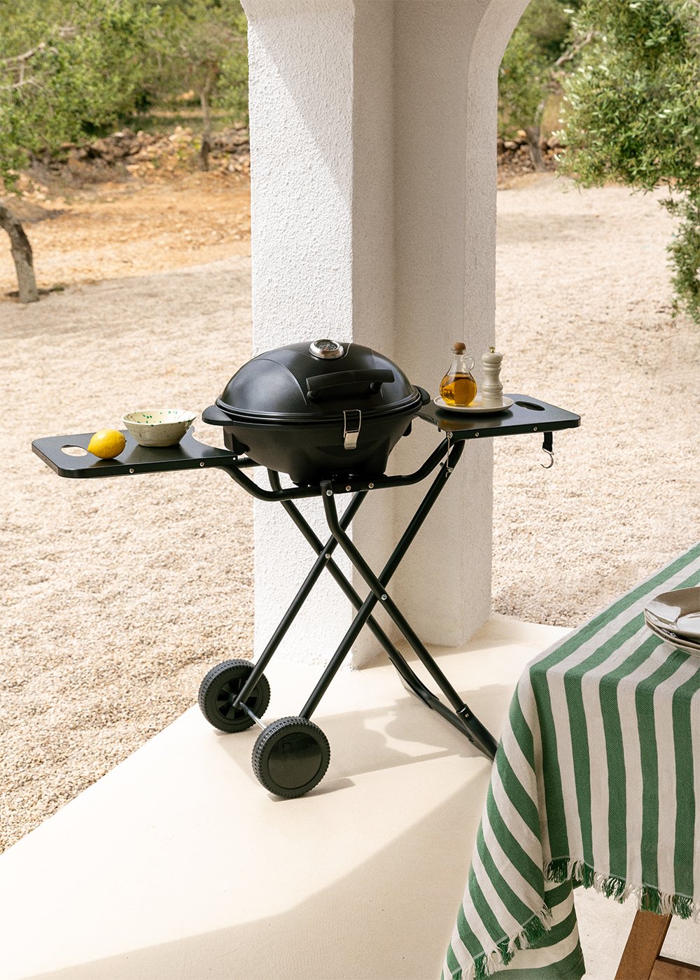 CREATE - BBQ SURFACE 2 IN 1 - Barbecue elettrico pieghevole con corpo rimovibile