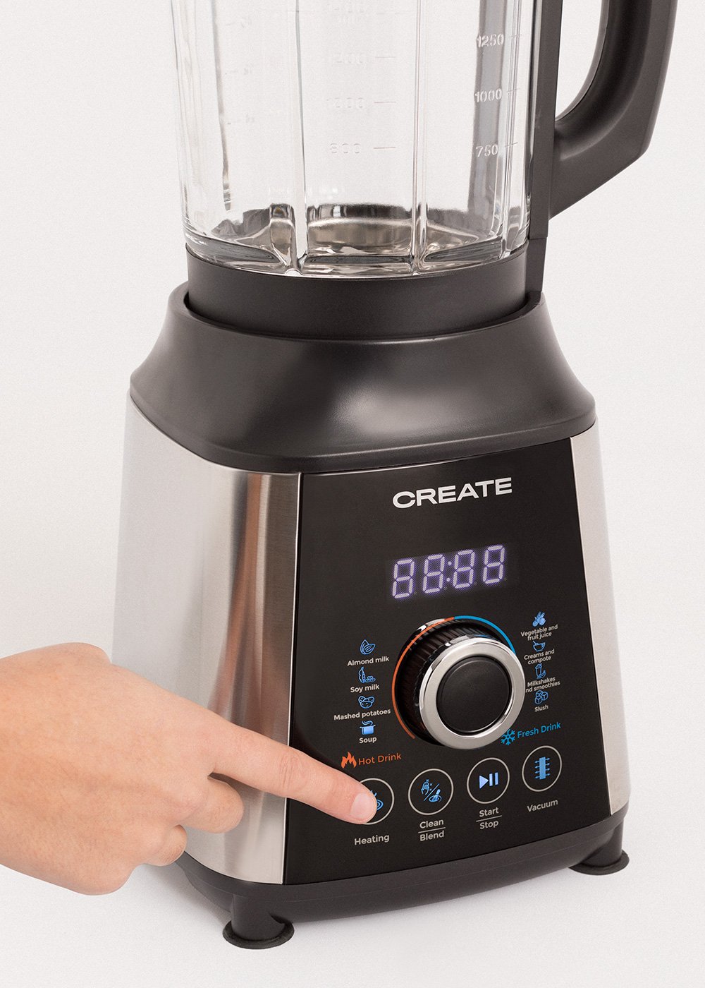 CREATE - CHEF VACUUM - Frullatore a caraffa e riscaldante con funzione sottovuoto