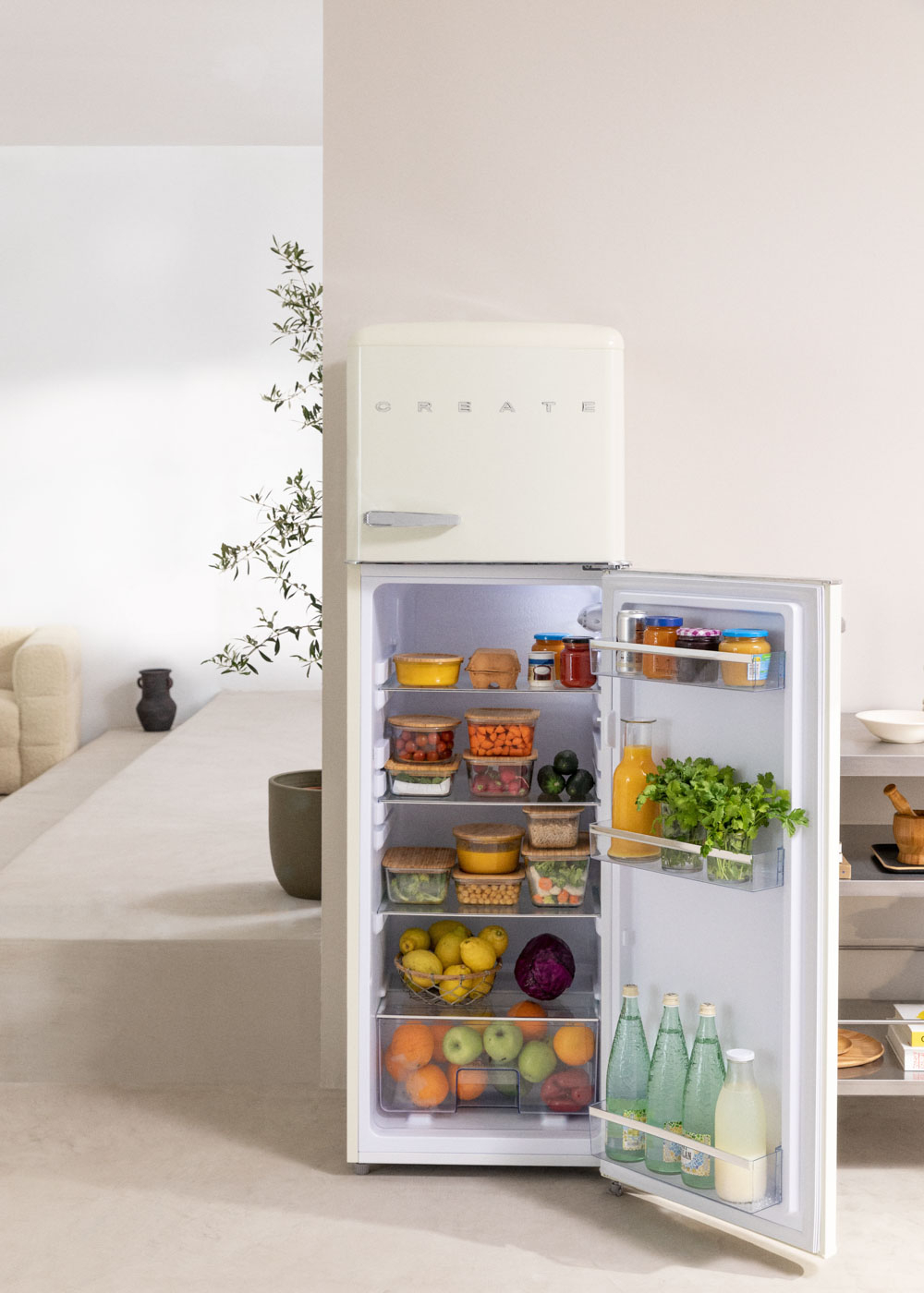 CREATE - FRIDGE STYLANCE TOP 246L - Frigorifero combinato in stile retrò