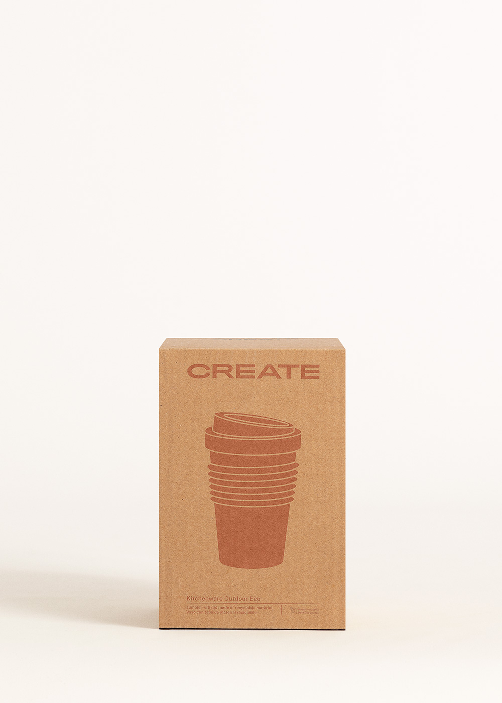 CREATE - KITCHENWARE OUTDOOR ECO - Bicchiere con coperchio per caffè in materiale riciclato