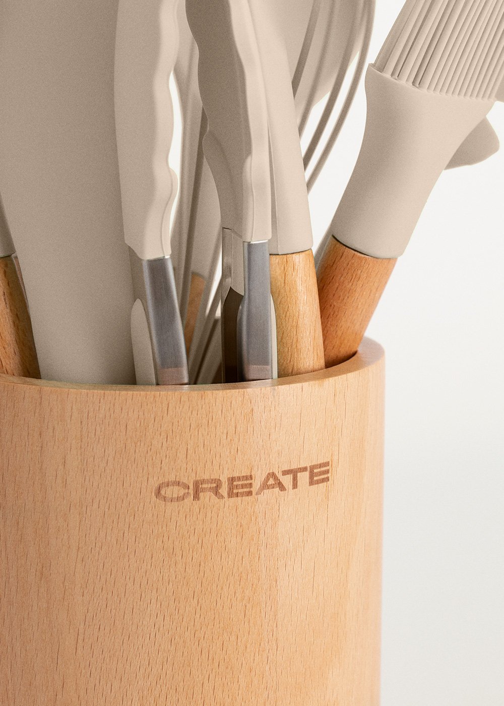 CREATE - KITCHENWARE STUDIO - Utensili da cucina in legno e silicone