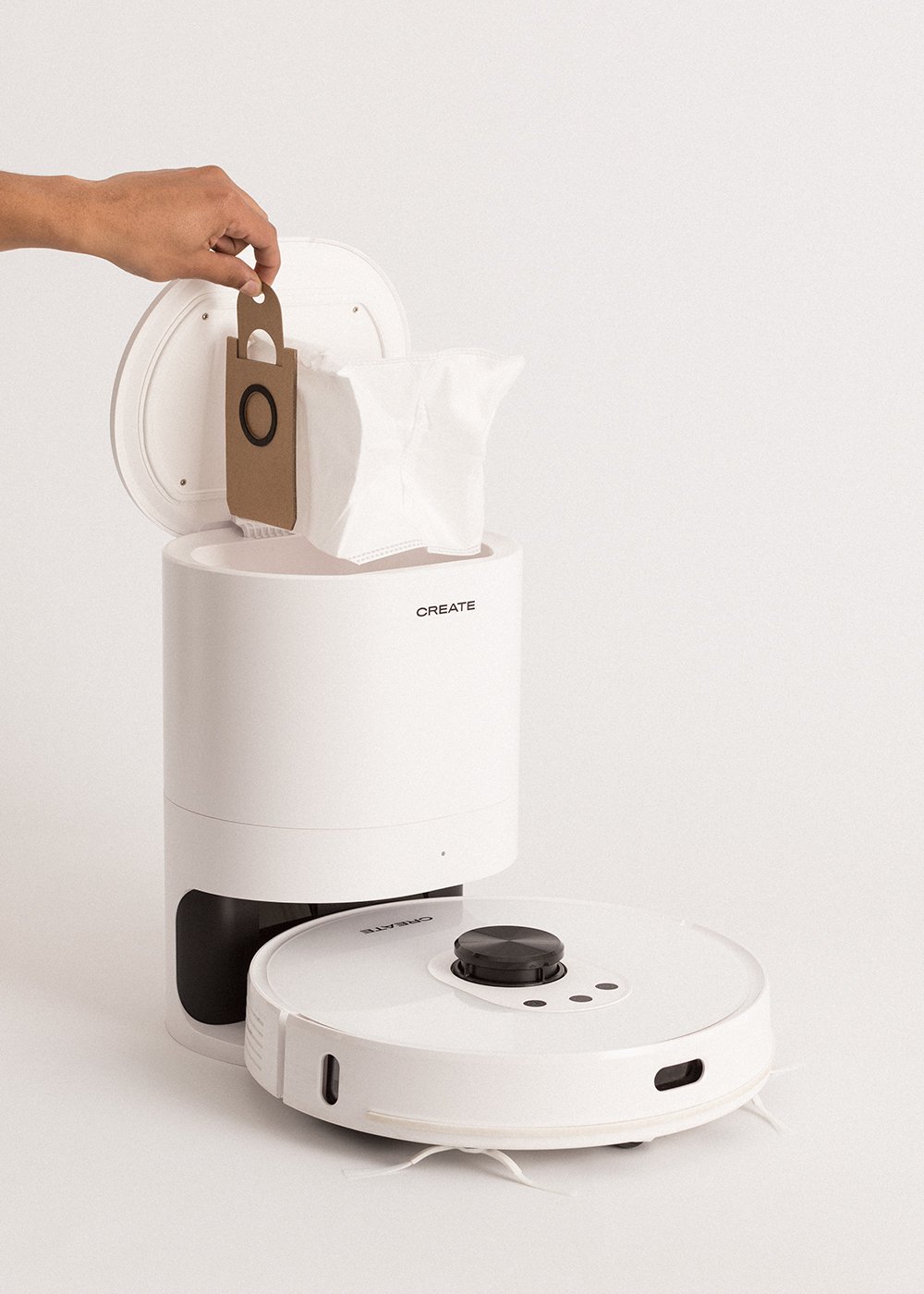 CREATE - NETBOT LS27 - Robot aspirapolvere lavapavimenti laser con base per autosvuotamento 2700Pa