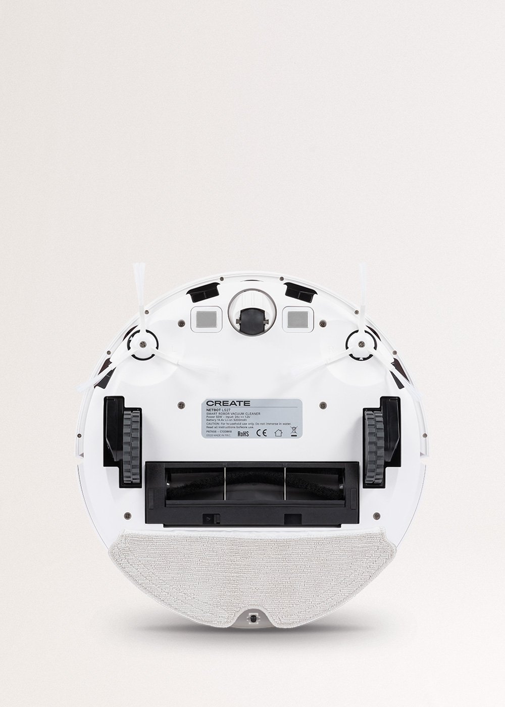 CREATE - NETBOT LS27 - Robot aspirapolvere lavapavimenti laser con base per autosvuotamento 2700Pa