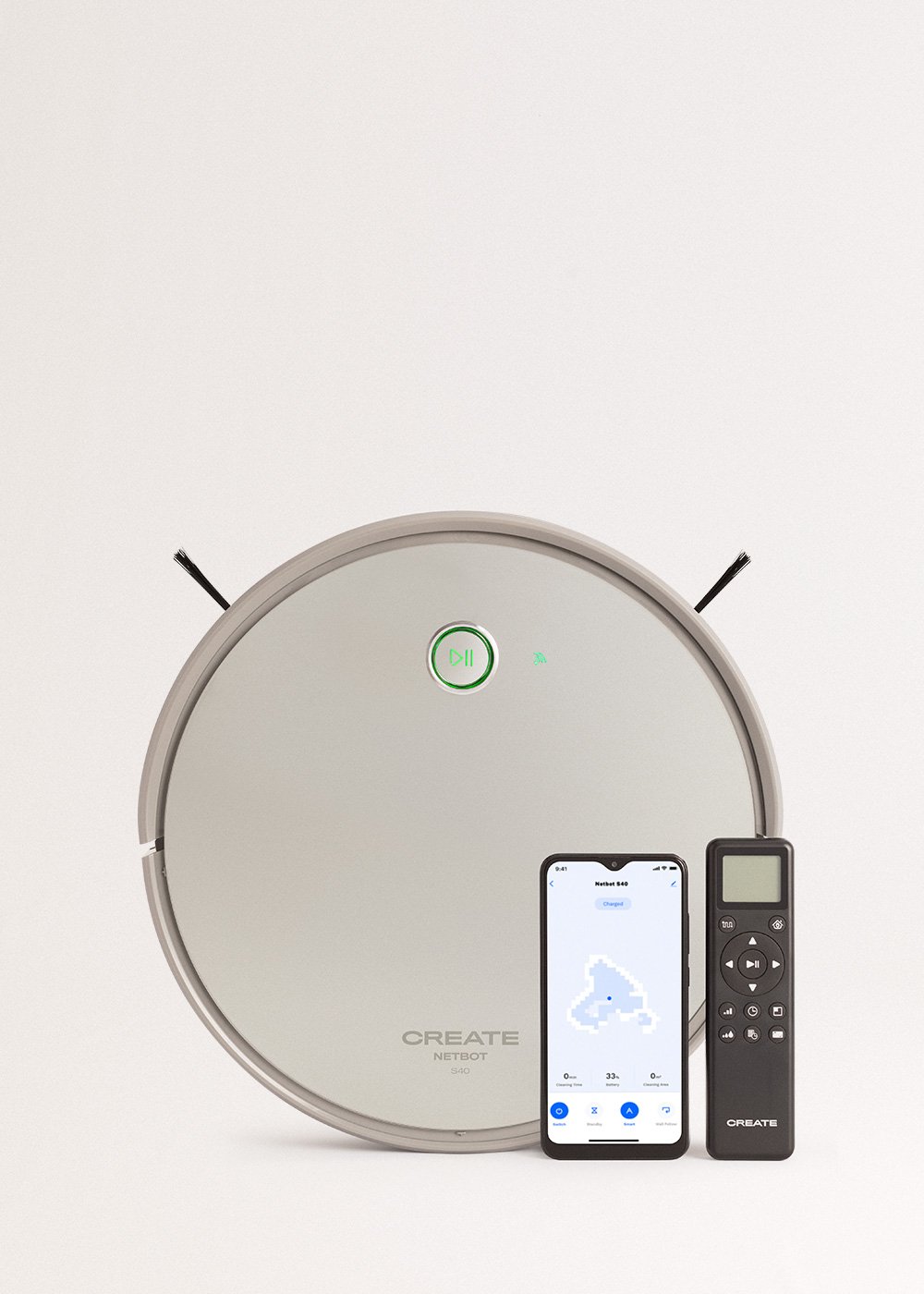 CREATE - NETBOT S40 - Robot aspirapolvere lavapavimenti smart 4000Pa