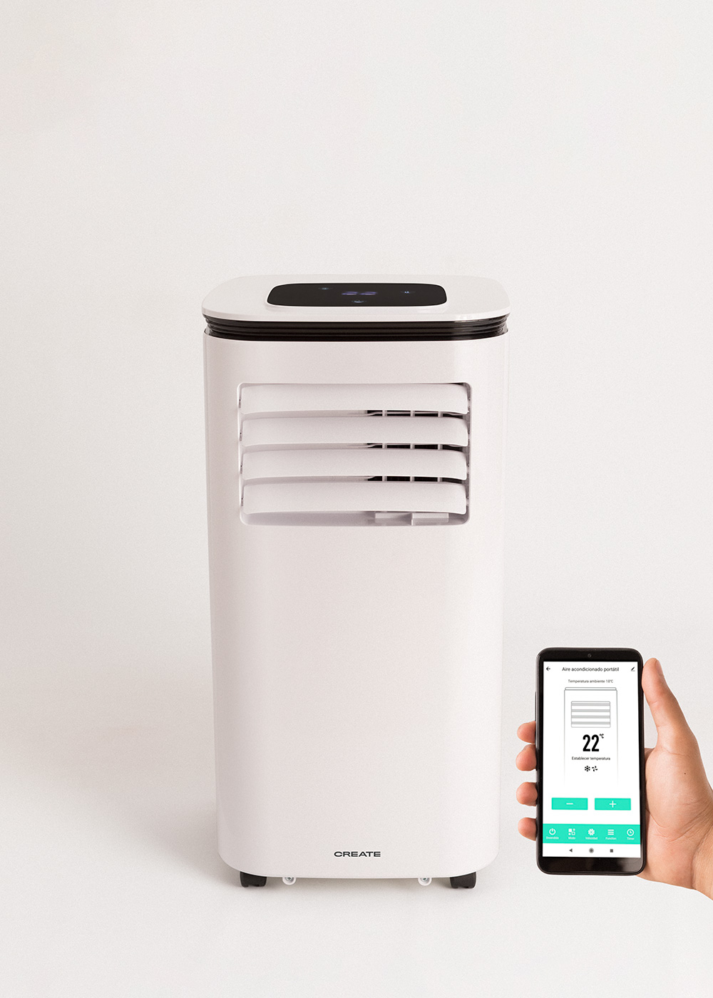 CREATE - SILKAIR CONNECT - Condizionatore portatile 3 in 1 con WiFi 9000 BTU