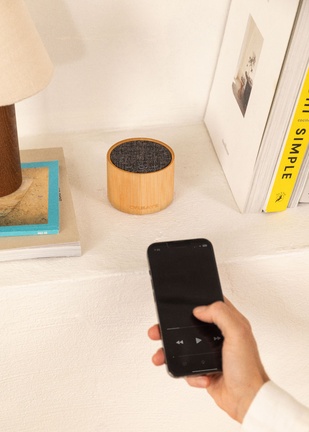 CREATE - SPEAKER MINI BAMBOO - Altoparlante Speaker Bluetooth in bambù