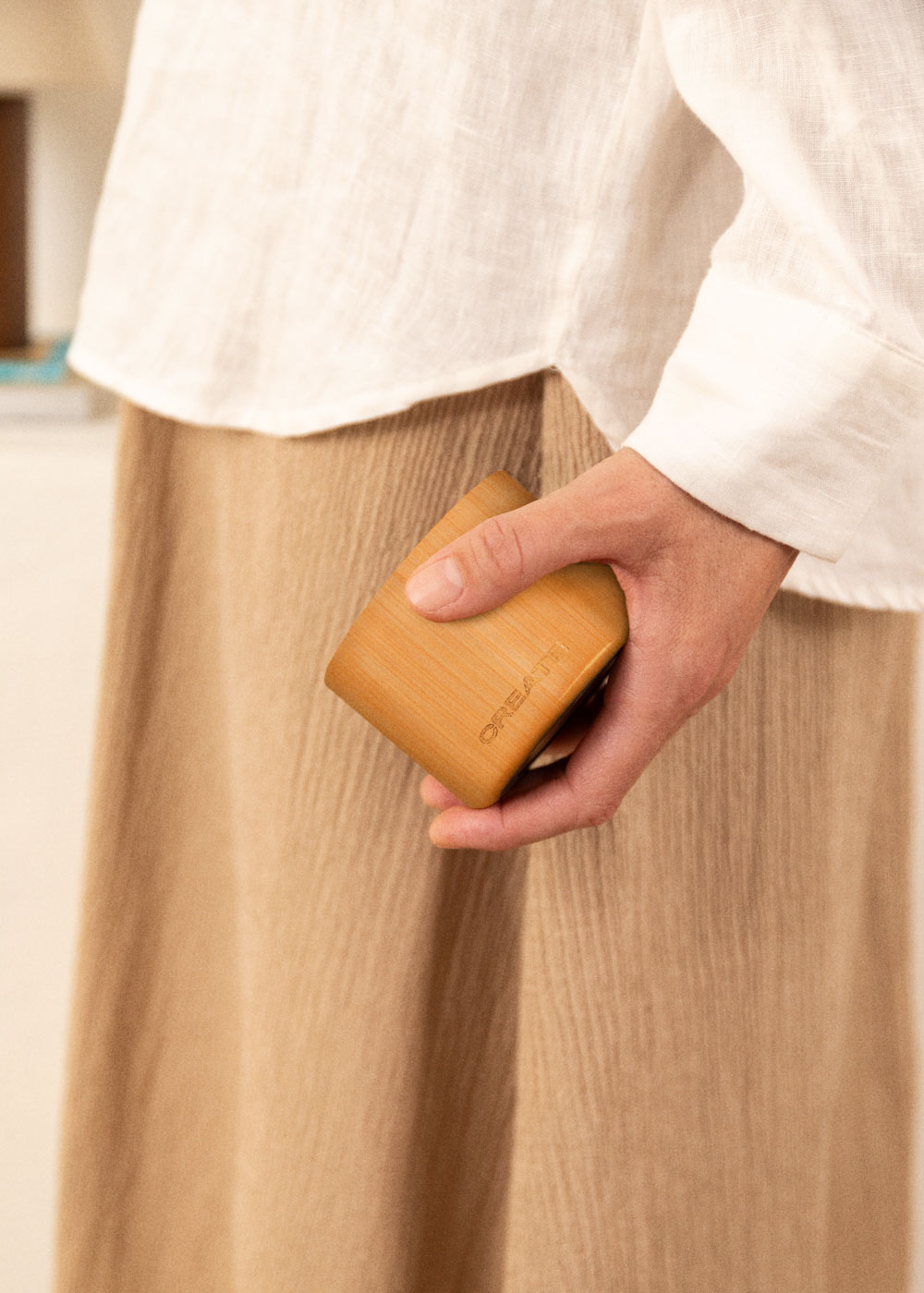 CREATE - SPEAKER MINI BAMBOO - Altoparlante Speaker Bluetooth in bambù