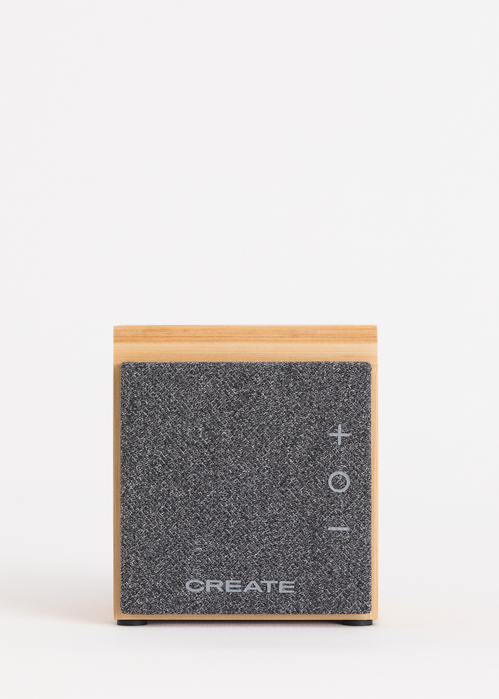 CREATE - SPEAKER MINI PRO BAMBOO - Altoparlante Speaker Bluetooth in bambù con supporto per smartphone