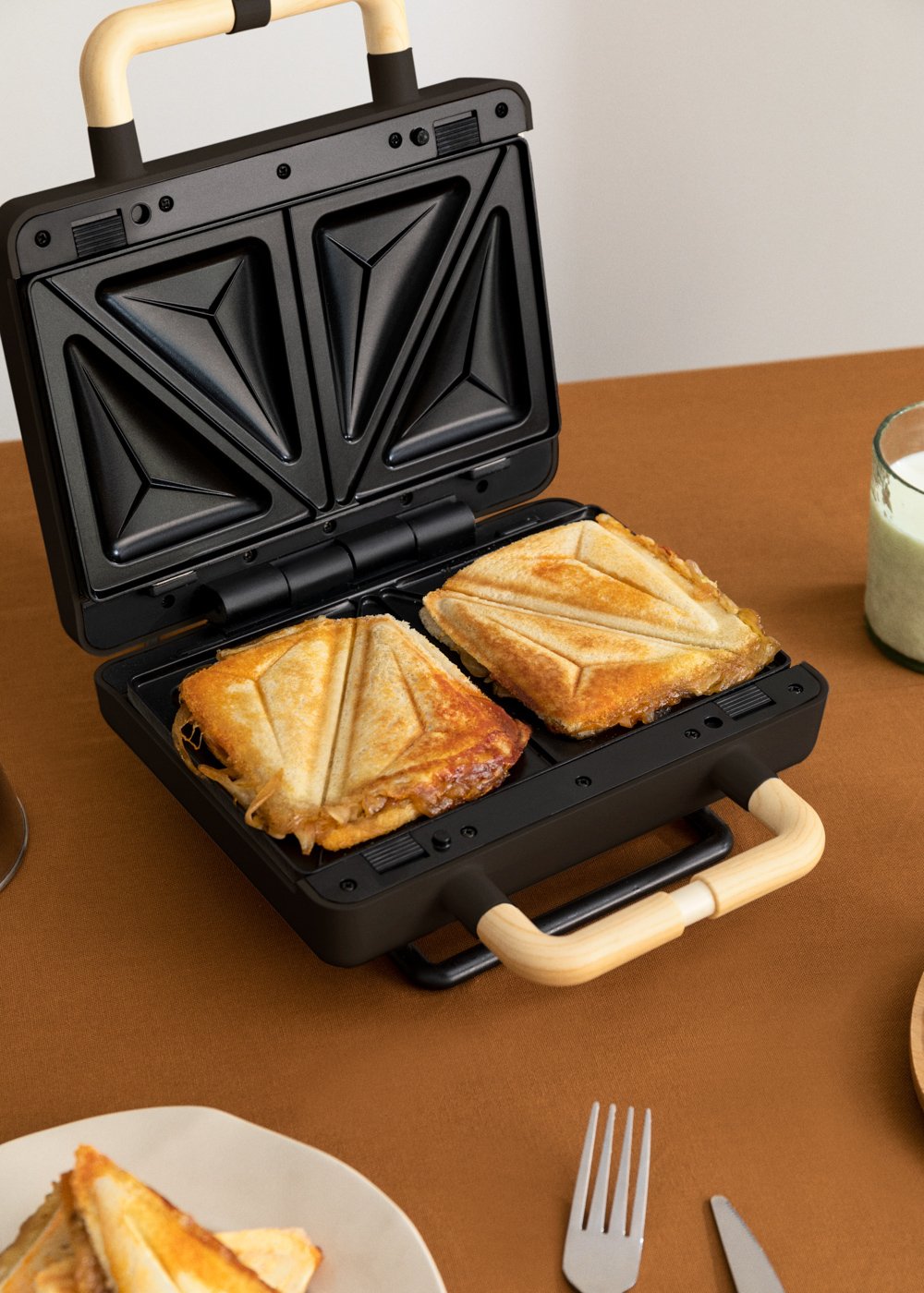 CREATE - STONE STUDIO - Tostiera per panini, grill e waffle con piastre intercambiabili