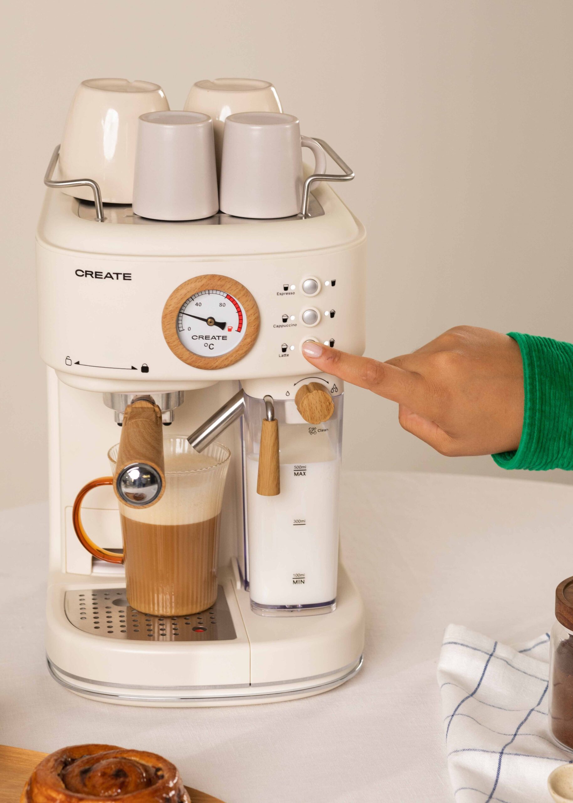 CREATE - THERA RETRO PRO - Macchina per caffè espresso semiautomatica da 20 bar