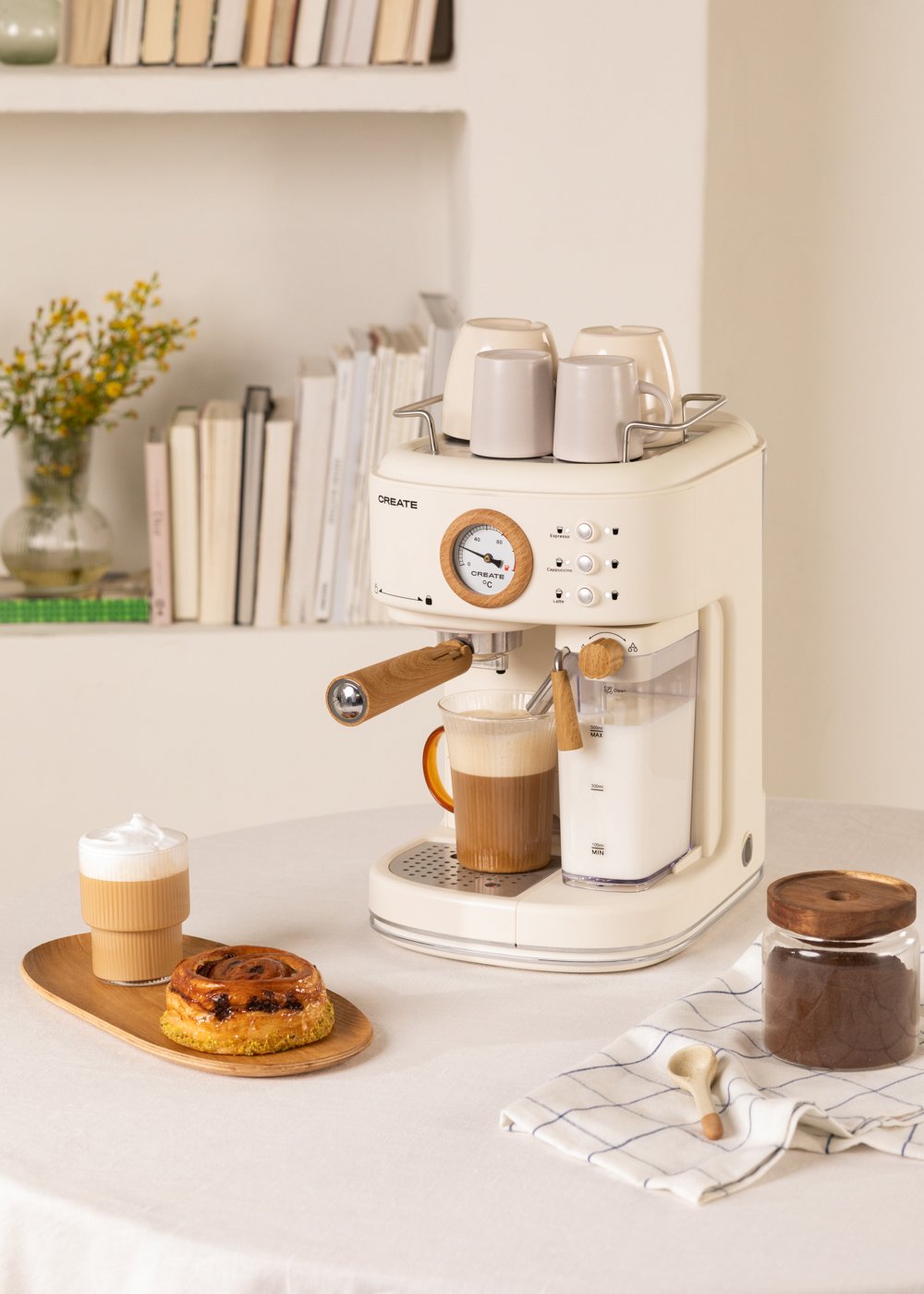 CREATE - THERA RETRO PRO - Macchina per caffè espresso semiautomatica da 20 bar