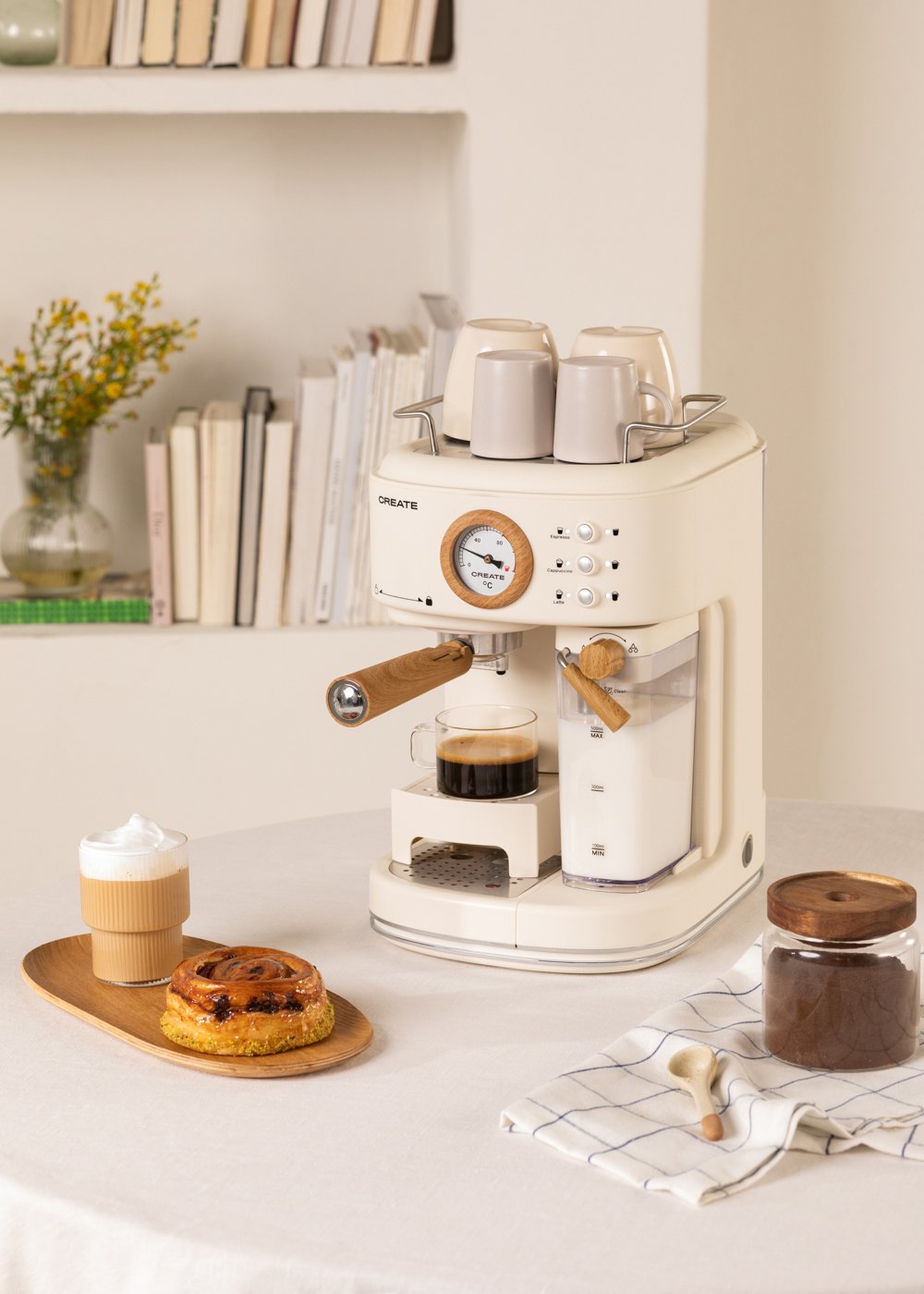 CREATE - THERA RETRO PRO - Macchina per caffè espresso semiautomatica da 20 bar
