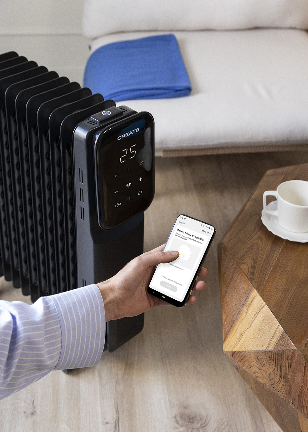 CREATE - WARM CONNECT 2500W - Radiatore a olio elettrico con wi-fi