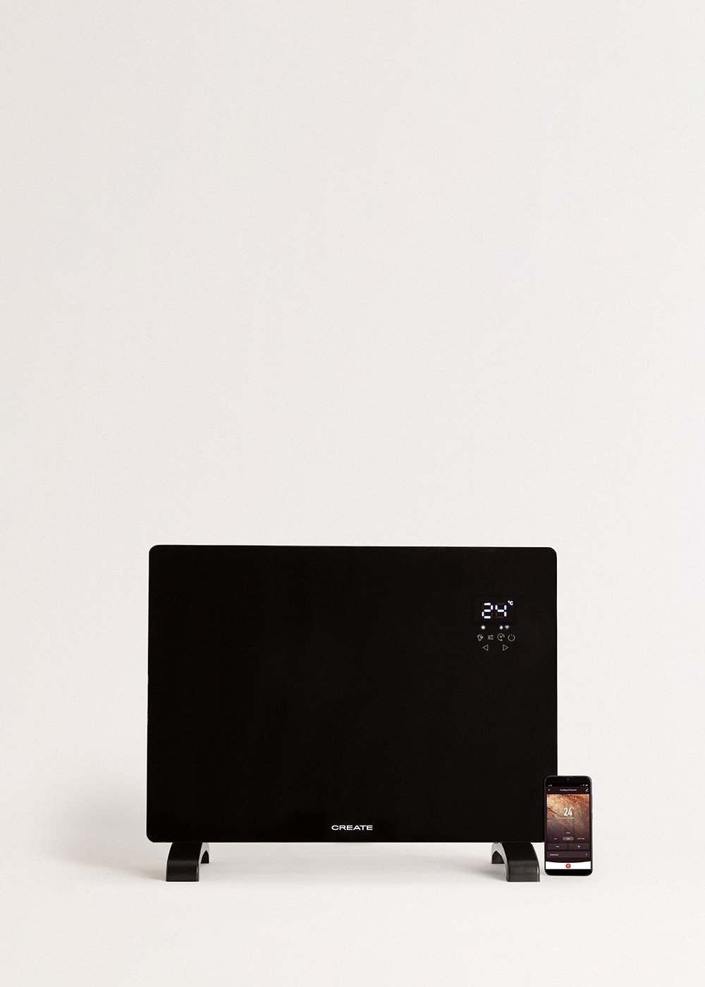 CREATE - WARM CRYSTAL 1500W - Termoconvettore elettrico in vetro con WiFi