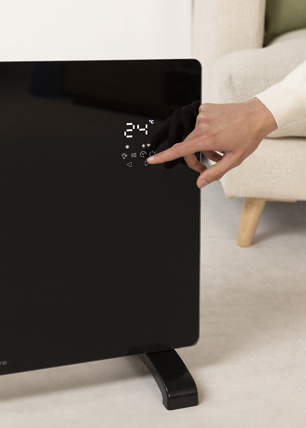 CREATE - WARM CRYSTAL 1500W - Termoconvettore elettrico in vetro con WiFi