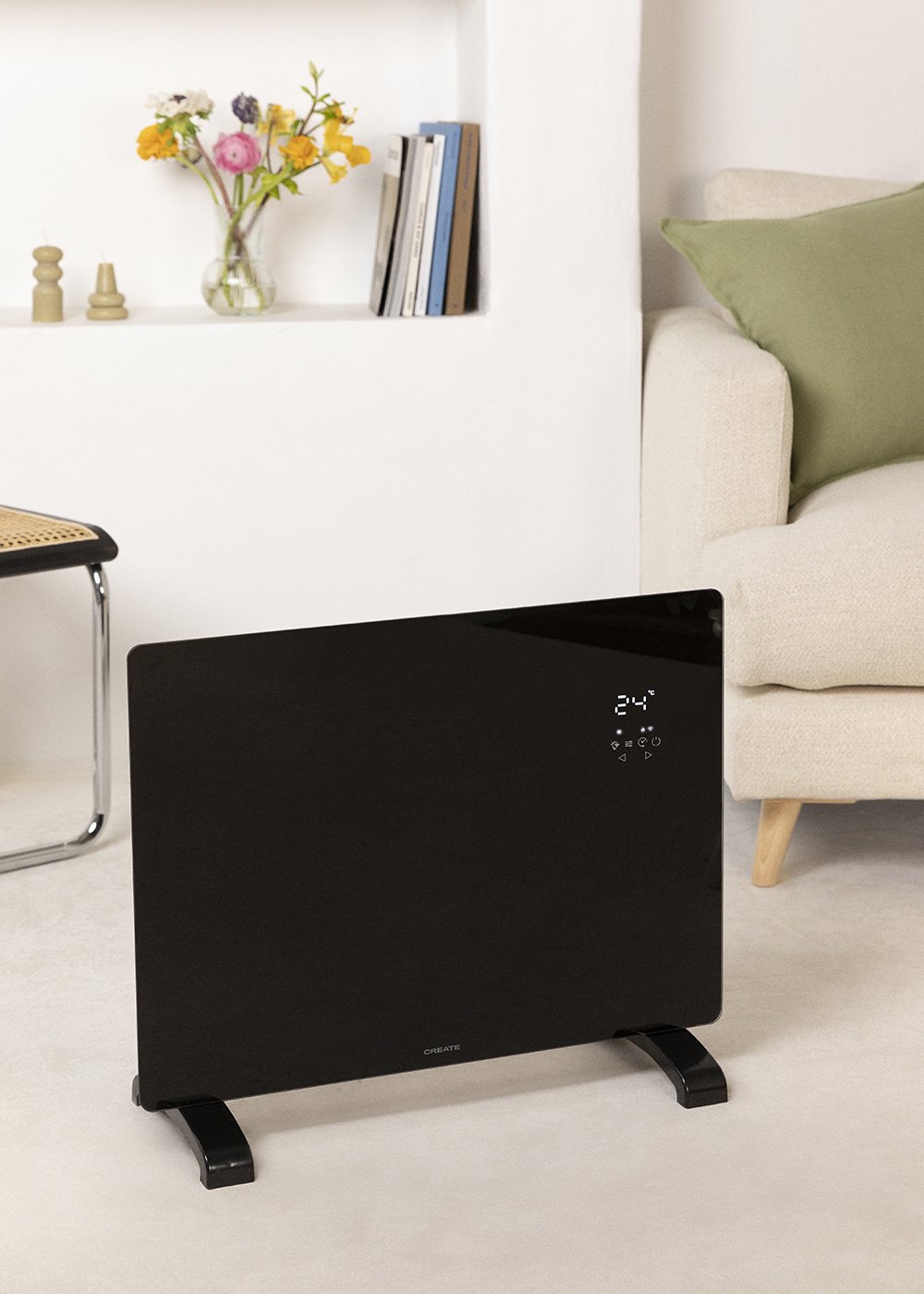 CREATE - WARM CRYSTAL 1500W - Termoconvettore elettrico in vetro con WiFi