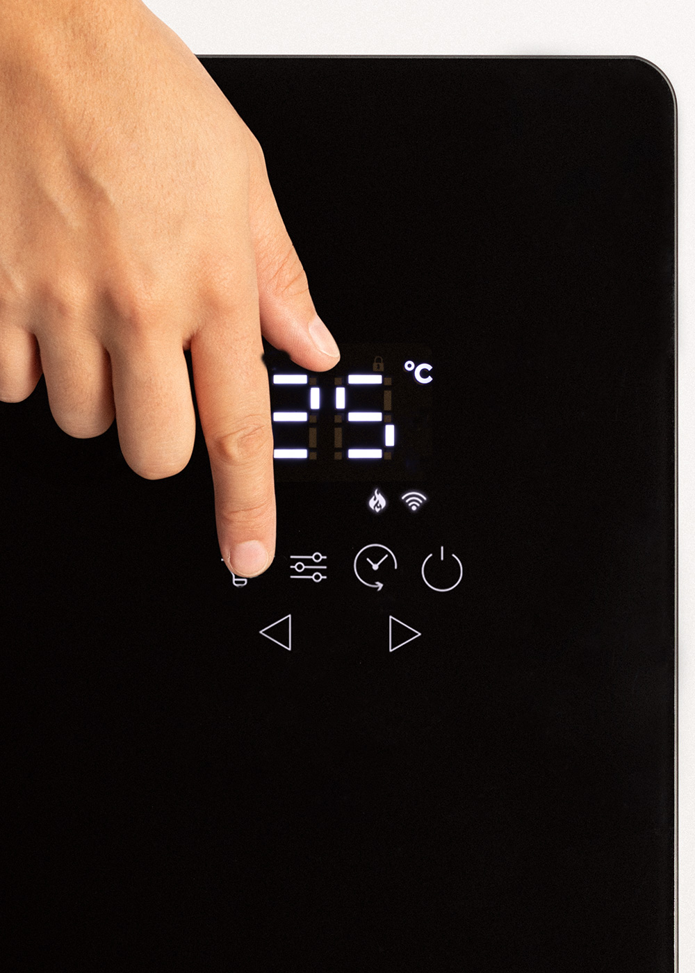CREATE - WARM CRYSTAL 2500W - Termoconvettore elettrico in vetro con WiFi