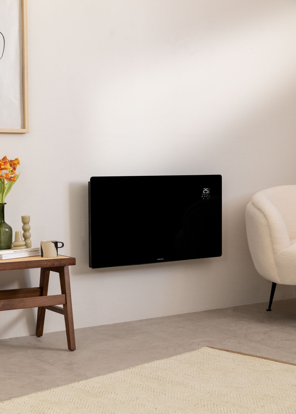 CREATE - WARM CRYSTAL 2500W - Termoconvettore elettrico in vetro con WiFi