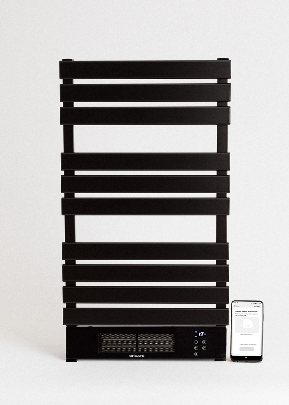 CREATE - WARM TOWEL PRO - Scaldasalviette elettrico con WiFi e radiatore 1500W