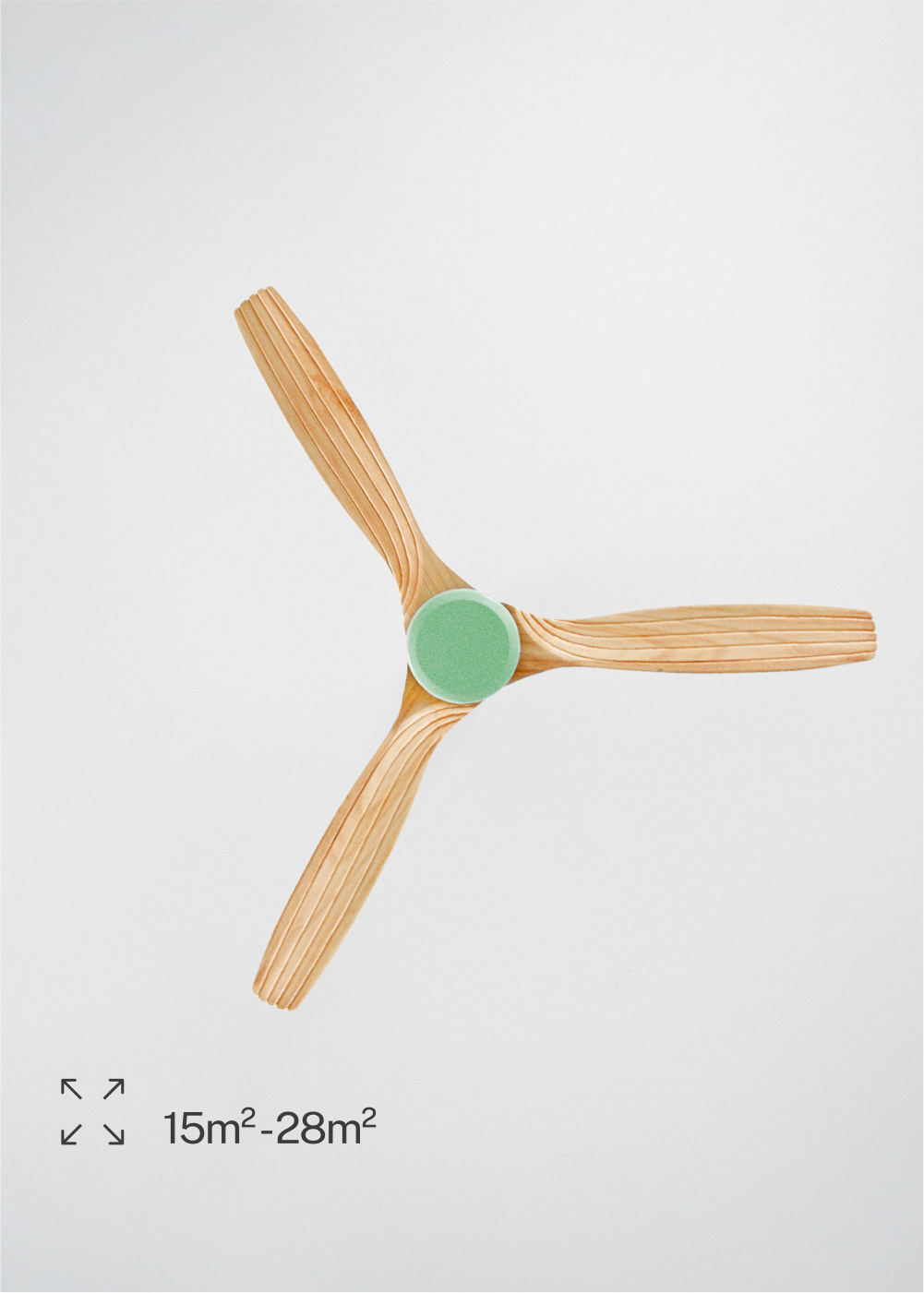 CREATE - WIND CUP - Ventilatore da soffitto 40W silenzioso Ø132 cm 100% legno