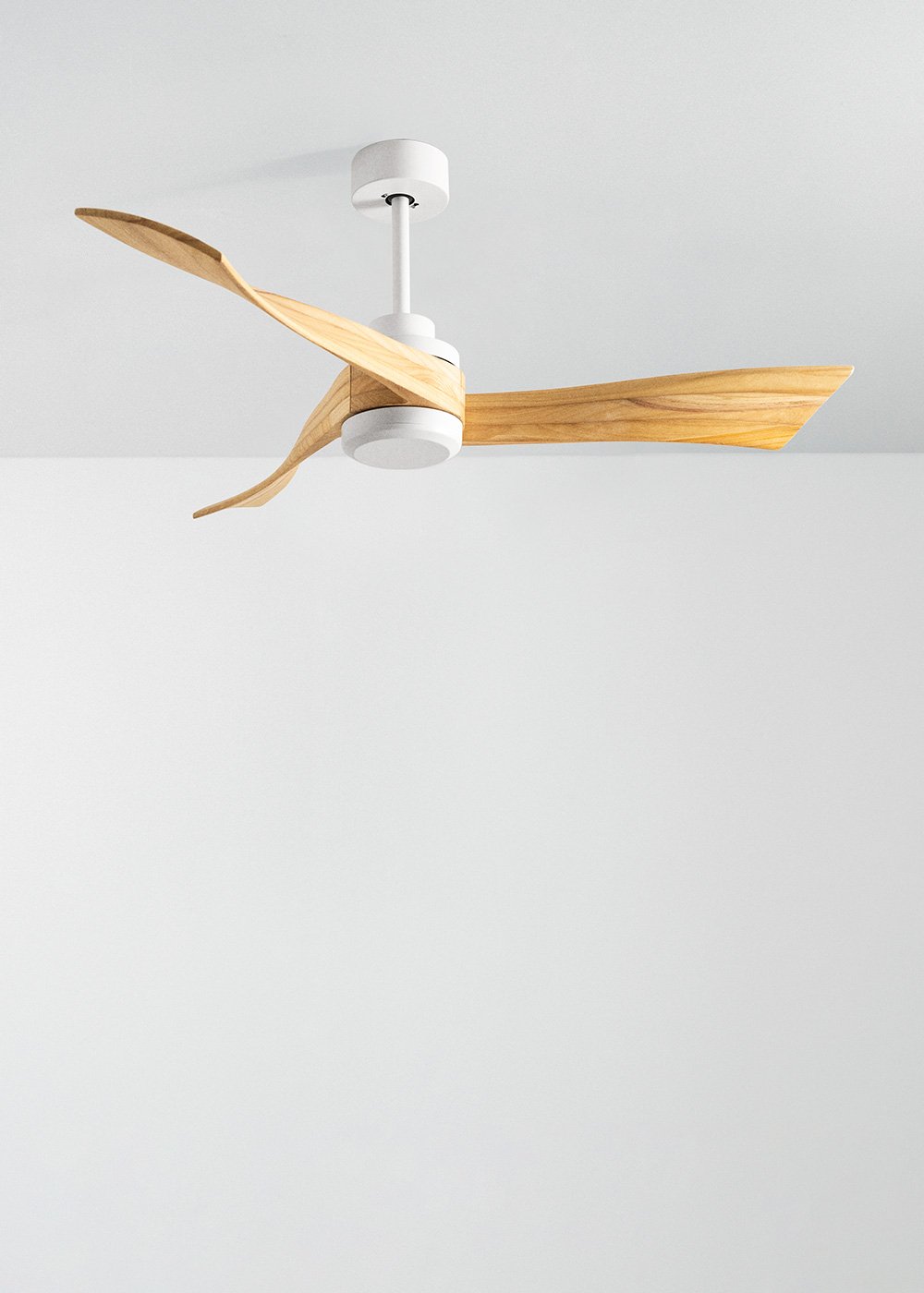CREATE - WIND CURVE - Ventilatore da soffitto 40W silenzioso Ø132 100% legno