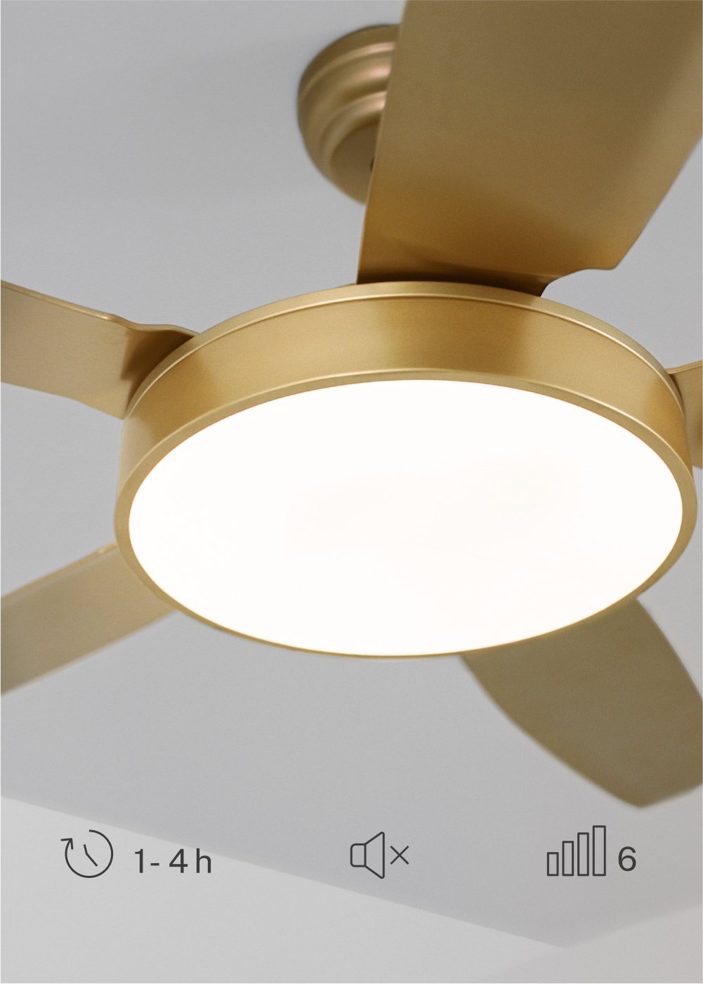 CREATE - WIND FLAT - Ventilatore da soffitto 40W silenzioso Ø132 cm