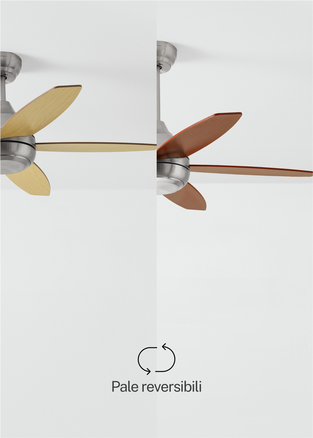 CREATE - WIND FLOWOOD - Ventilatore da soffitto 60W silenzioso Ø107 cm