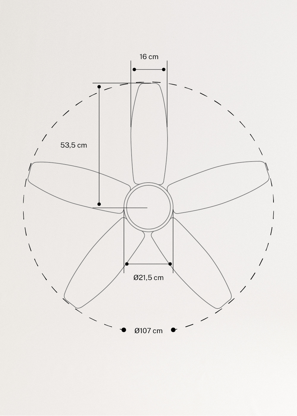 CREATE - WIND FLOWOOD - Ventilatore da soffitto 60W silenzioso Ø107 cm