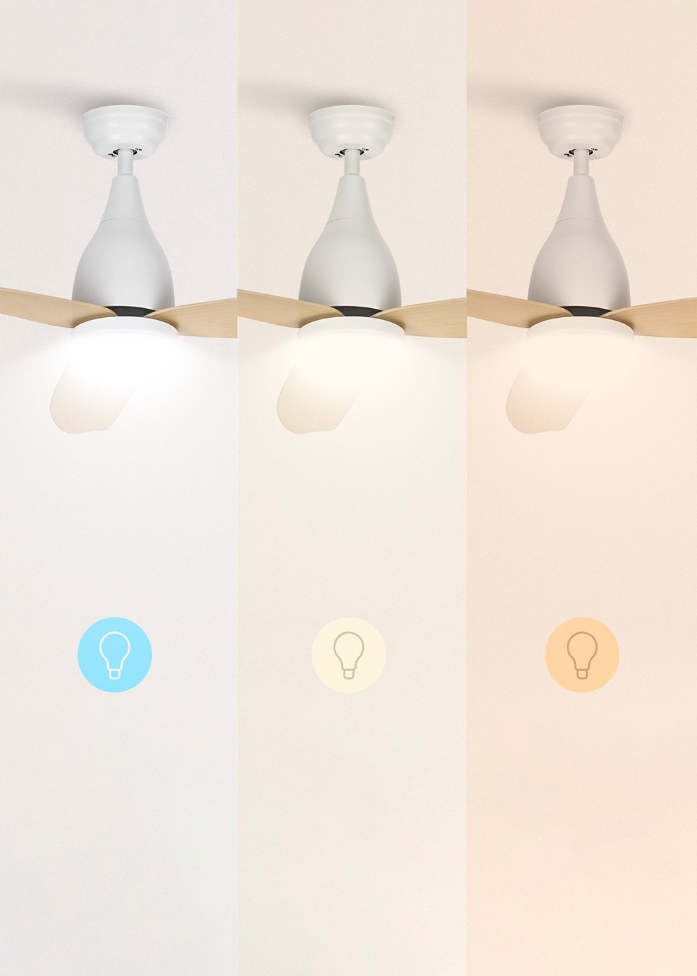 CREATE - WIND HELIX - Ventilatore da soffitto 40W silenzioso Ø112 cm