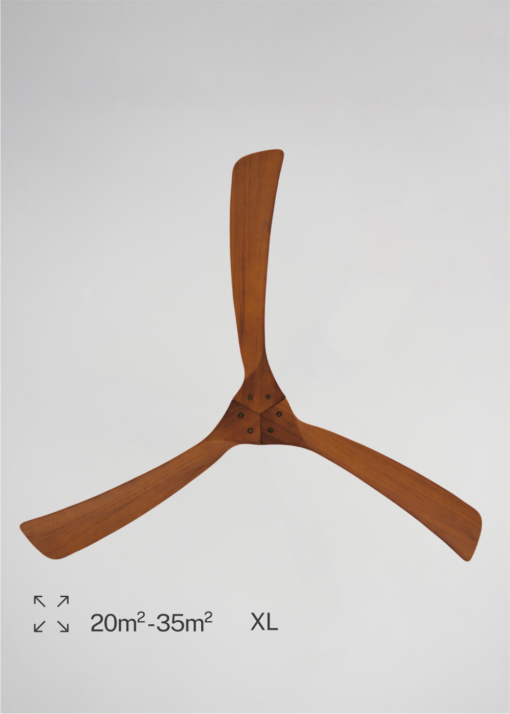 CREATE - WIND LARGE - Ventilatore da soffitto 40W silenzioso XL Ø152 cm 100% legno