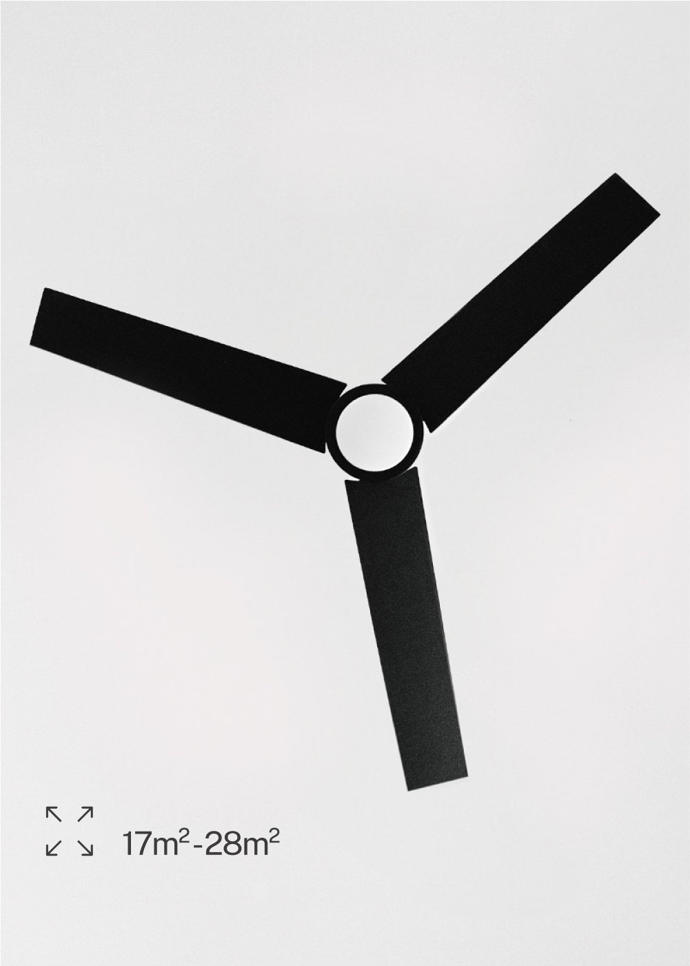 CREATE - WIND MINIMAL - Ventilatore da soffitto 40W silenzioso Ø132 cm con luce LED da 15W