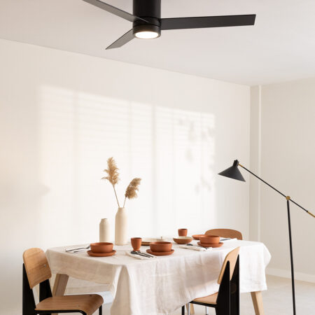 CREATE - WIND MINIMAL - Ventilatore da soffitto 40W silenzioso Ø132 cm con luce LED da 15W