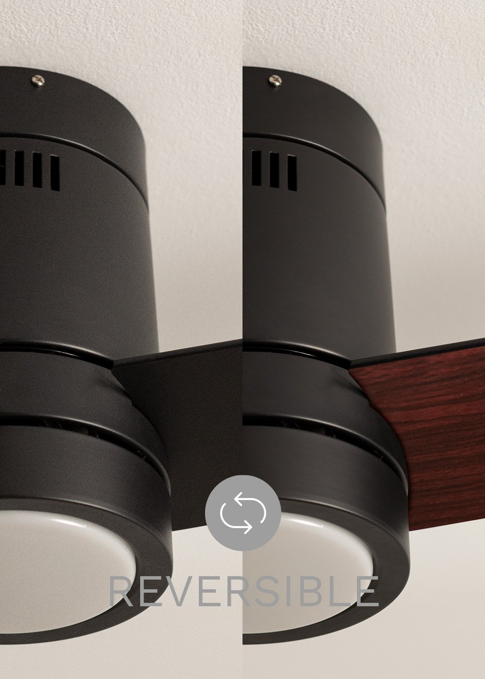 CREATE - WIND MINIMAL - Ventilatore da soffitto 40W silenzioso Ø132 cm con luce LED da 15W