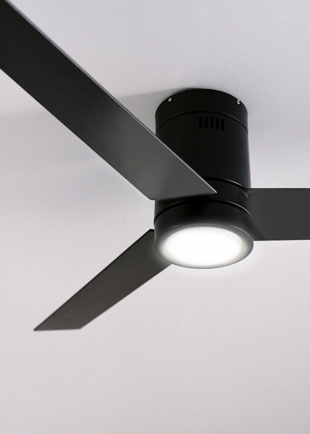 CREATE - WIND MINIMAL - Ventilatore da soffitto 40W silenzioso Ø132 cm con luce LED da 15W