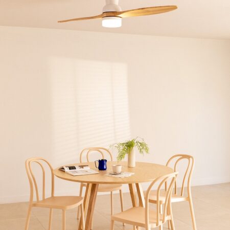 CREATE - WIND PROP - Ventilatore da soffitto 40W silenzioso Ø132 cm 100% legno