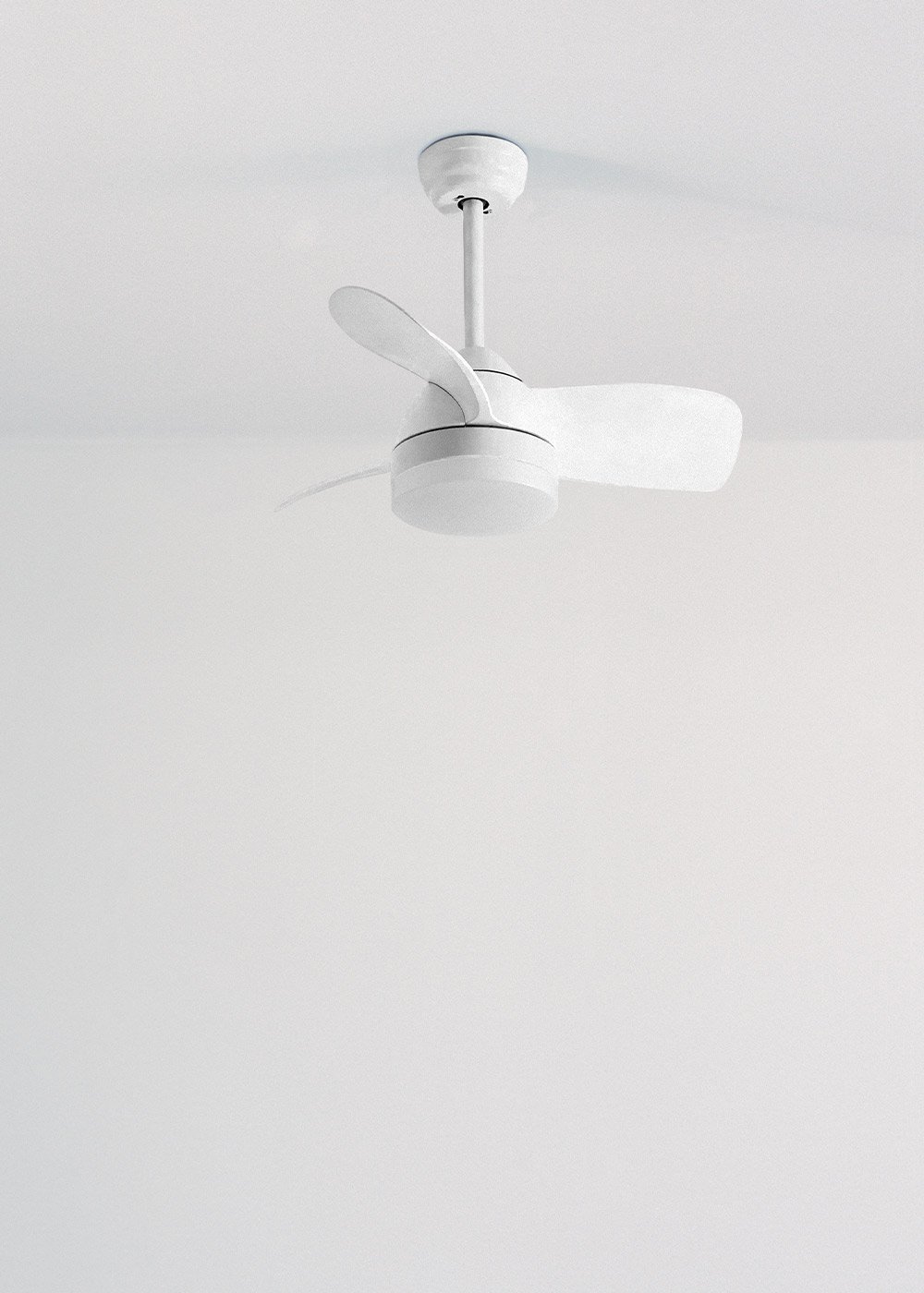 CREATE - WIND ROUND - Ventilatore da soffitto 40W silenzioso Ø76 cm con luce LED da 15W
