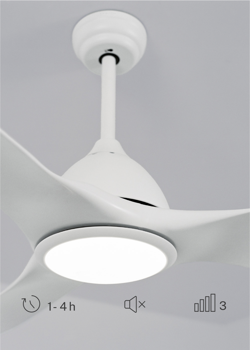CREATE - WIND SAIL - Ventilatore da soffitto 90W silenzioso XL Ø163 cm