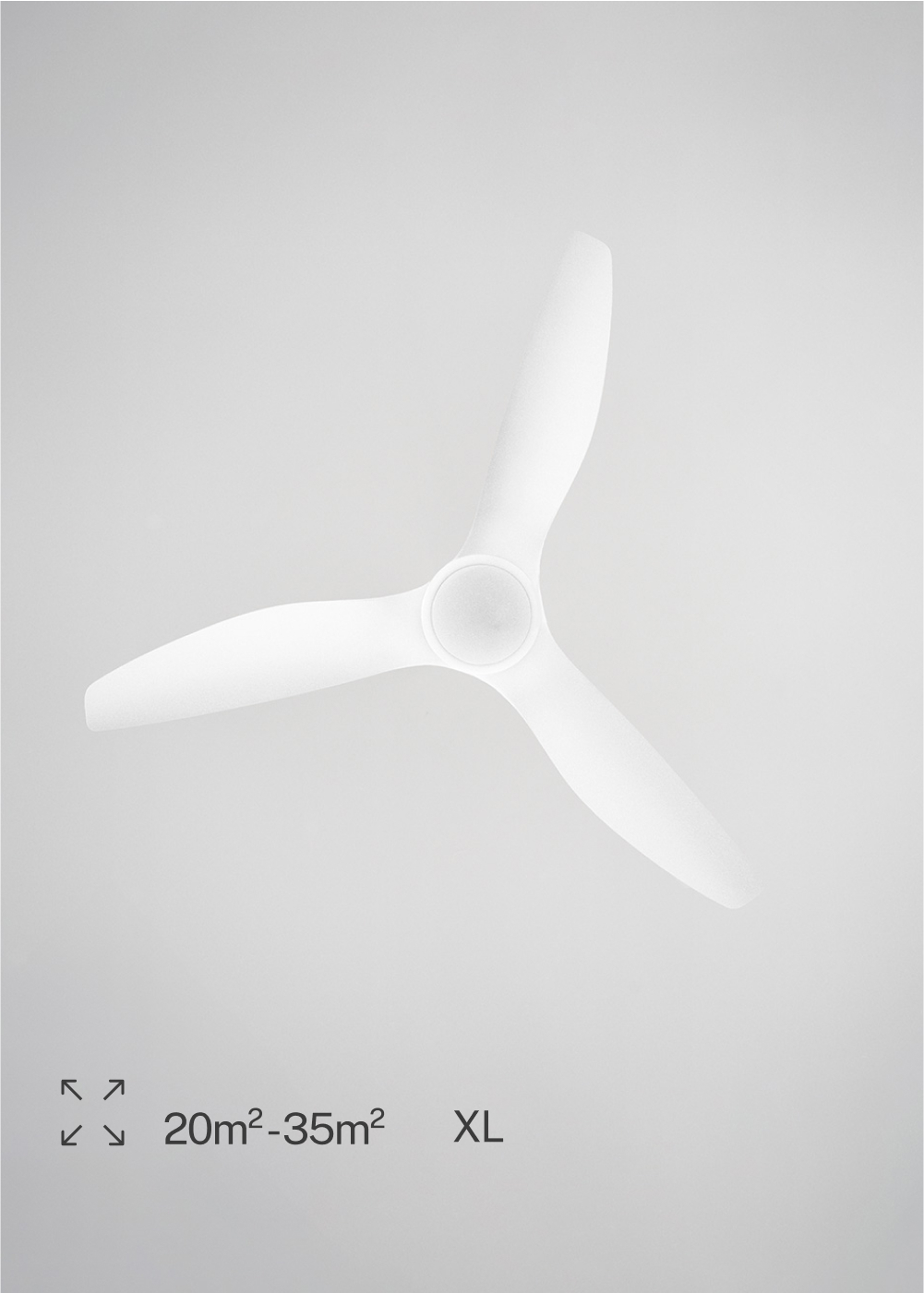 CREATE - WIND SAIL - Ventilatore da soffitto 90W silenzioso XL Ø163 cm